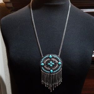 Long tribal Indian necklace for women